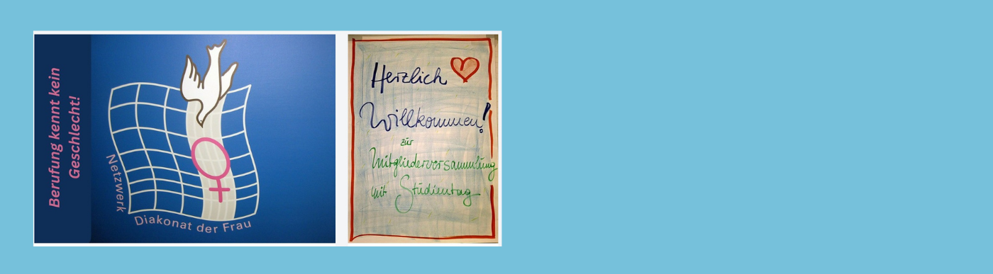 Ein Logo des Netzwerkes mit dem Willkommensplakat.