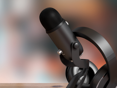 Mikrofon und Kopfhörer