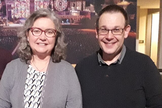 Unsere Vorsitzende mit Ansgar Maul (augenommen am Vorabend der Wahl).